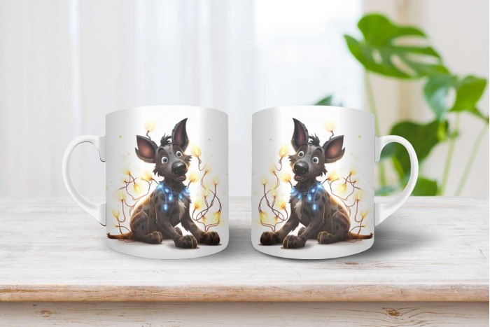 holland juhászkutya mintás karácsonyi bögre 2