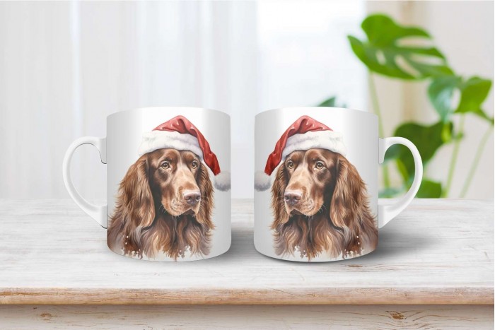 ír szetter mintás karácsonyi bögre 2