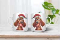 ír szetter mintás karácsonyi bögre 15