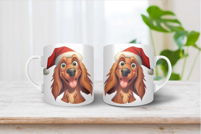 ír szetter mintás karácsonyi bögre 2