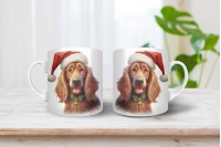 ír szetter mintás karácsonyi bögre 17