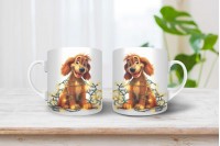 ír szetter mintás karácsonyi bögre 18