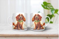 ír szetter mintás karácsonyi bögre 4