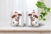 jack russel terrier mintás karácsonyi bögre 12