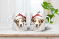 jack russel terrier mintás karácsonyi bögre 13