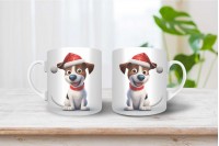 jack russel terrier mintás karácsonyi bögre 14