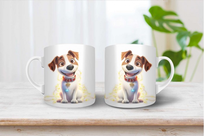 jack russel terrier mintás karácsonyi bögre 2