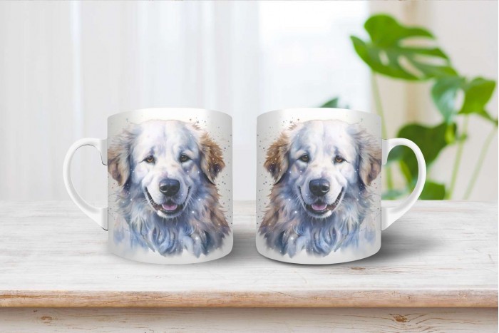 kuvasz mintás karácsonyi bögre 2