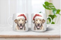 labrador mintás karácsonyi bögre 17