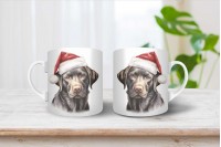 labrador mintás karácsonyi bögre 18