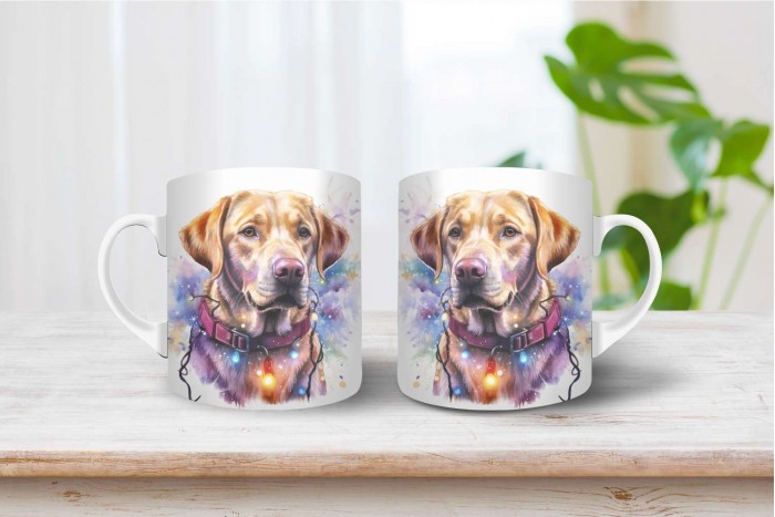 labrador mintás karácsonyi bögre 2