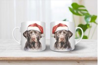 labrador mintás karácsonyi bögre 24