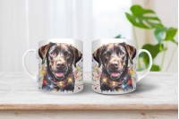 labrador mintás karácsonyi bögre 8