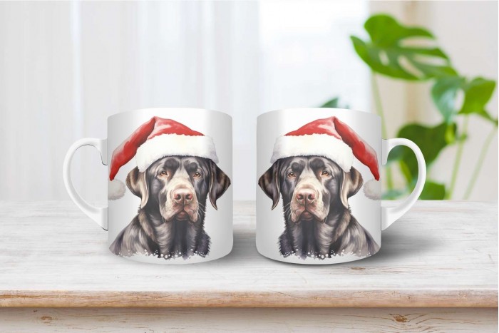 labrador mintás karácsonyi bögre 2