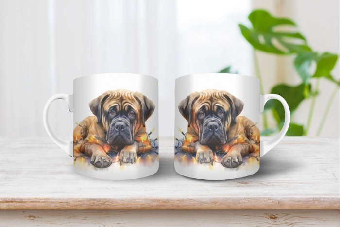 masztif mintás karácsonyi bögre 2