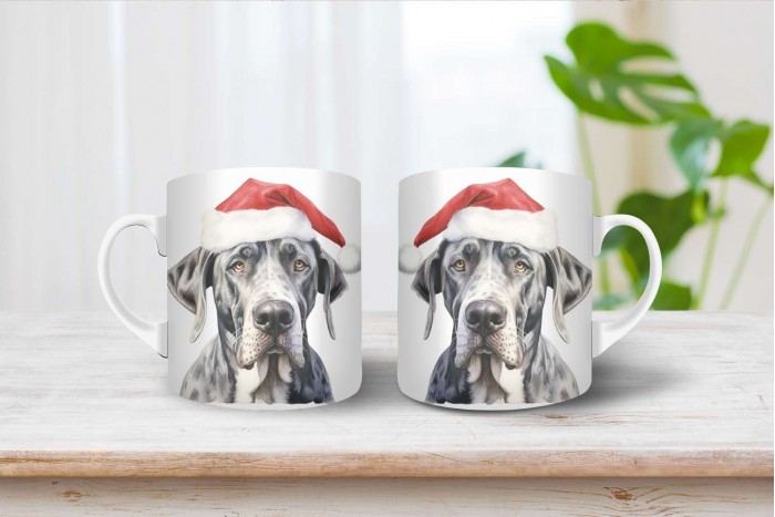 német dog mintás karácsonyi bögre 2