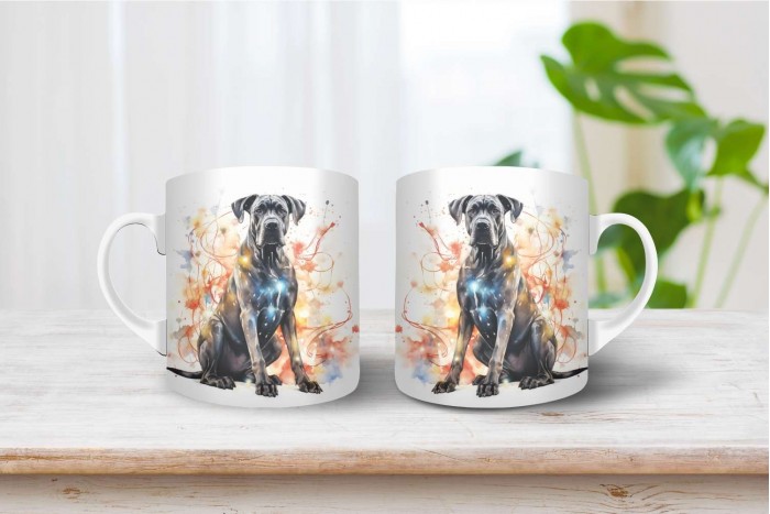 német dog mintás karácsonyi bögre 2