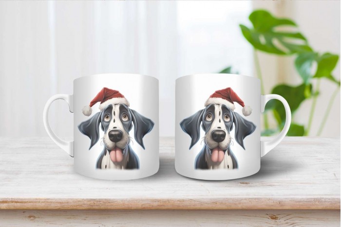 német dog mintás karácsonyi bögre 2