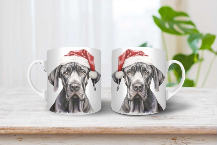 német dog mintás karácsonyi bögre 2