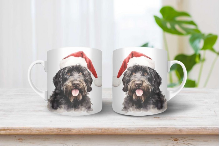 orosz terrier mintás karácsonyi bögre 2