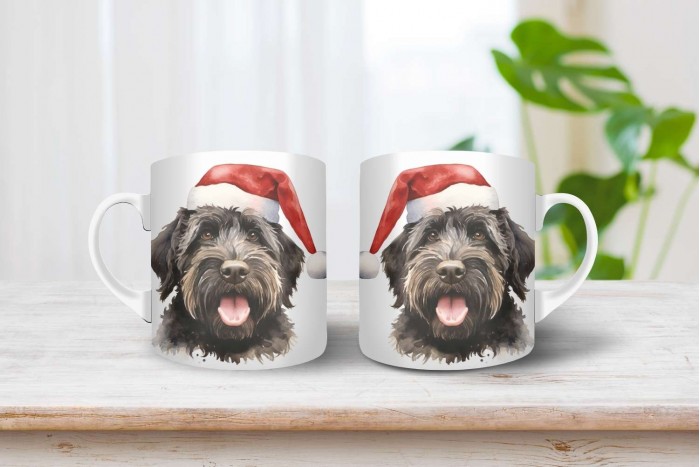 orosz terrier mintás karácsonyi bögre 2