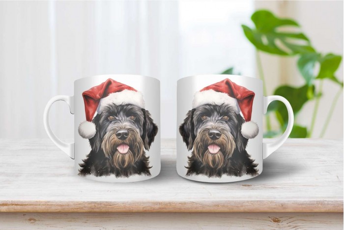 orosz terrier mintás karácsonyi bögre 2