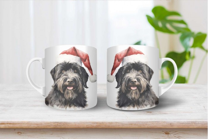 orosz terrier mintás karácsonyi bögre 2