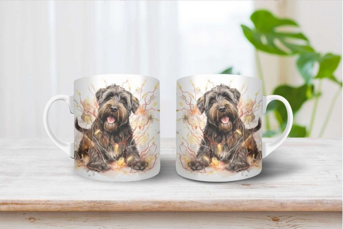 orosz terrier mintás karácsonyi bögre 2