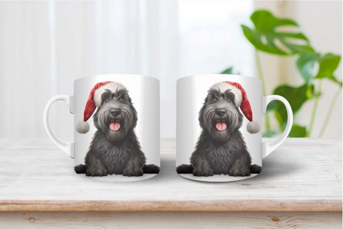 orosz terrier mintás karácsonyi bögre 2