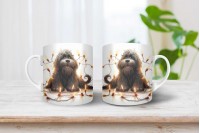 orosz terrier mintás karácsonyi bögre 5