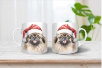 pekingi palotapincsi mintás karácsonyi bögre 19