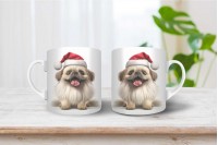 pekingi palotapincsi mintás karácsonyi bögre 13