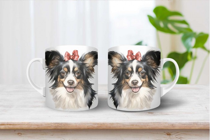 papillon mintás karácsonyi bögre 2