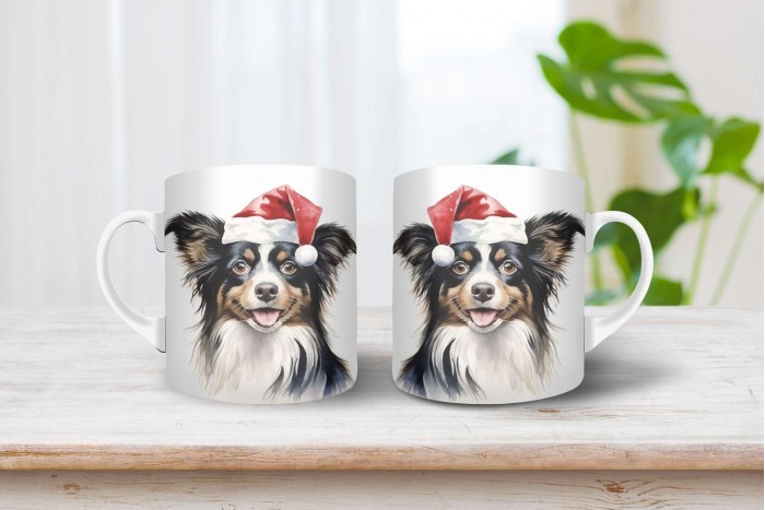 papillon mintás karácsonyi bögre 2