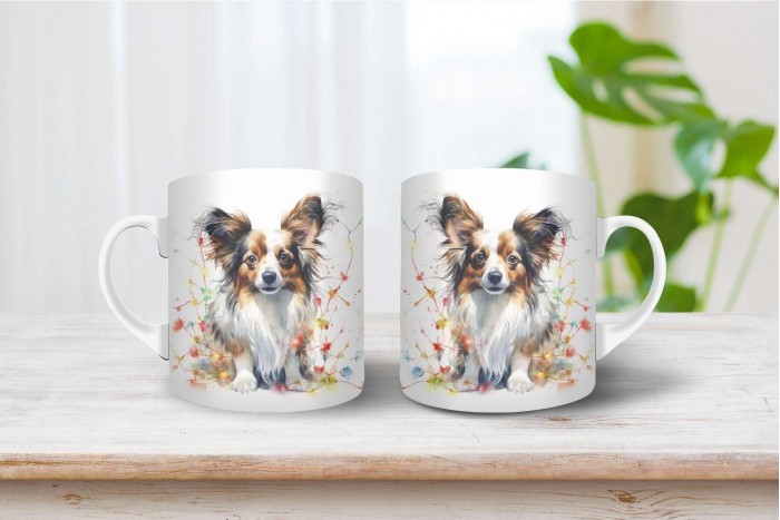 papillon mintás karácsonyi bögre 2