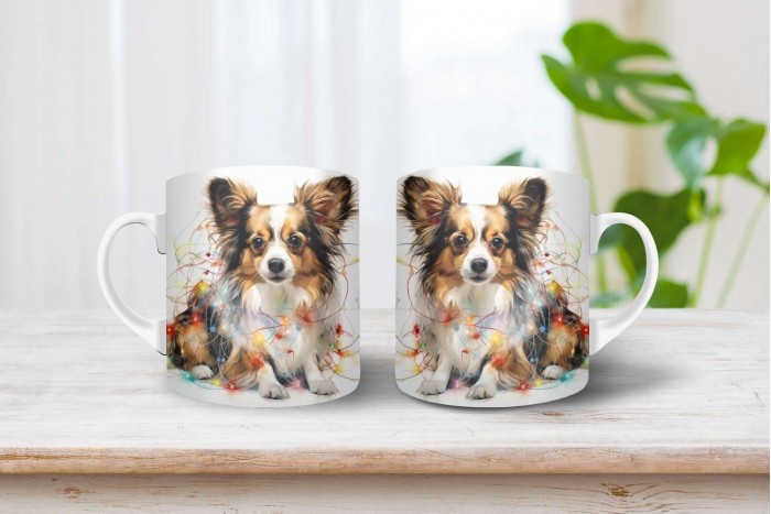 papillon mintás karácsonyi bögre 2