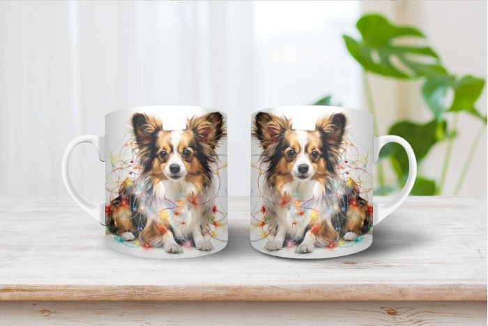 papillon mintás karácsonyi bögre 2