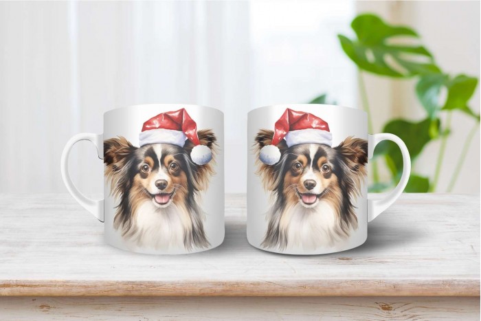 papillon mintás karácsonyi bögre 2