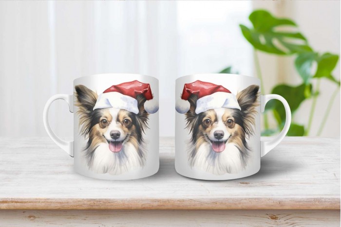 papillon mintás karácsonyi bögre 2