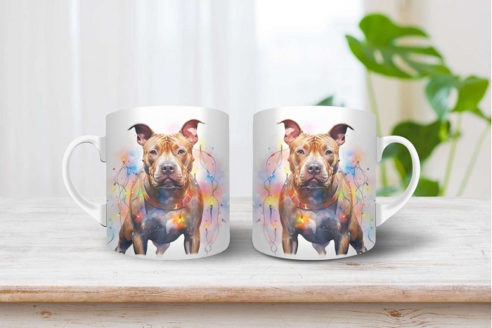 pittbull terrier mintás karácsonyi bögre 2