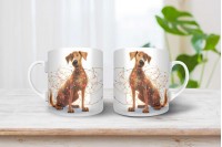 afrikai oroszlánkutya (rhodesian ridgeback) mintás karácsonyi bögre 5