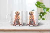 afrikai oroszlánkutya (rhodesian ridgeback) mintás karácsonyi bögre 13