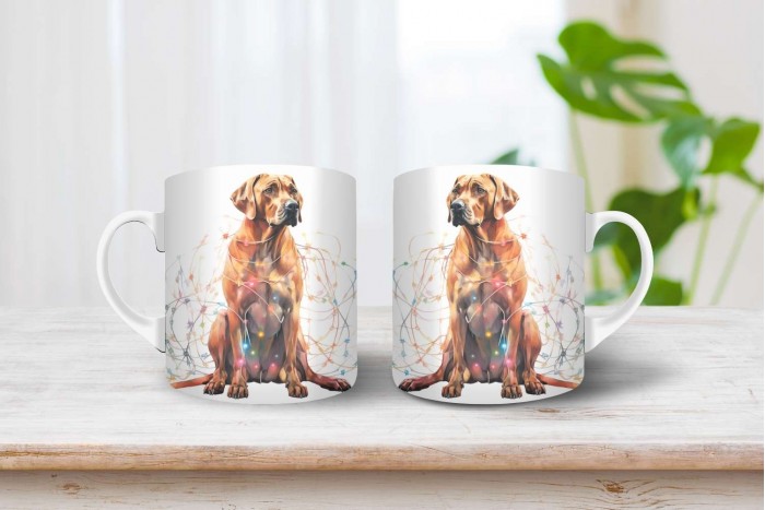 Afrikai oroszlánkutya (rhodesian ridgeback) mintás karácsonyi bögre afrikai oroszlánkutya (rhodesian ridgeback) mintás karácsonyi bögre 2