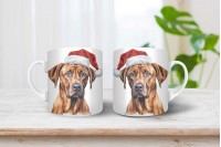 afrikai oroszlánkutya (rhodesian ridgeback) mintás karácsonyi bögre 14