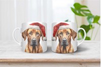 afrikai oroszlánkutya (rhodesian ridgeback) mintás karácsonyi bögre 15