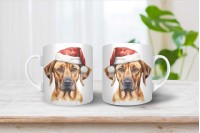 afrikai oroszlánkutya (rhodesian ridgeback) mintás karácsonyi bögre 16