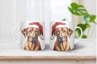 afrikai oroszlánkutya (rhodesian ridgeback) mintás karácsonyi bögre 17
