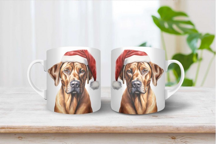 Afrikai oroszlánkutya (rhodesian ridgeback) mintás karácsonyi bögre afrikai oroszlánkutya (rhodesian ridgeback) mintás karácsonyi bögre 2