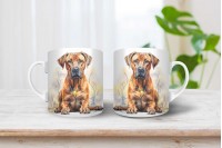 afrikai oroszlánkutya (rhodesian ridgeback) mintás karácsonyi bögre 18