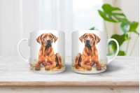 afrikai oroszlánkutya (rhodesian ridgeback) mintás karácsonyi bögre 3